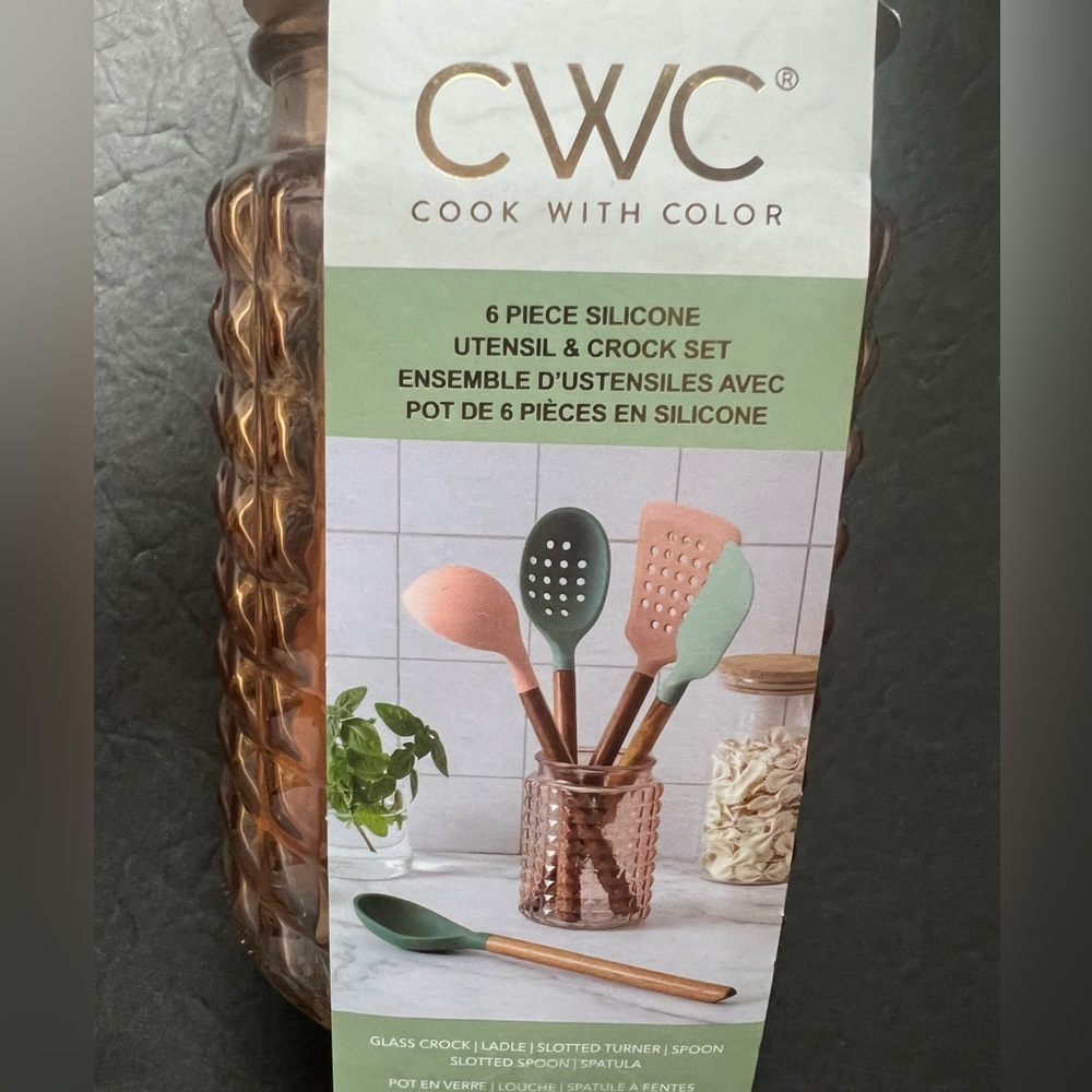 NWT CWC 6 Piece Silicone Utensil & Crock Set - Picture 2 of 4